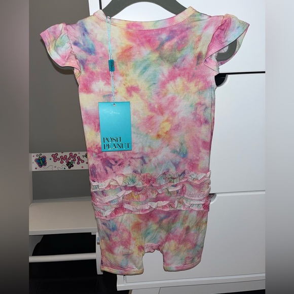 NWT Posh Peanut tye dye romper 12-18 months - Picture 2 of 4